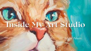 A Look Inside My Art Studio | Paintings I’ve Been Creating