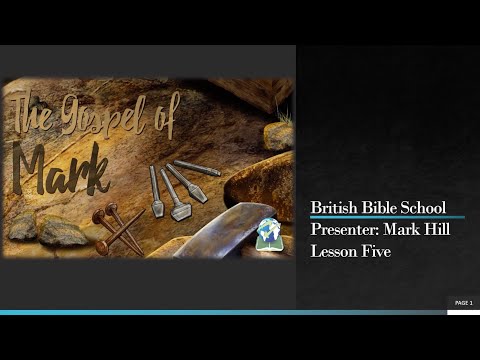 Gospel of Mark lesson 5 – Mid to late Galilee