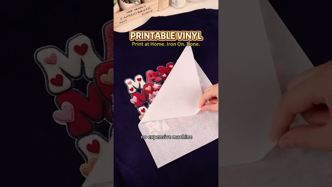 Custom tees at home. No heat press. No powder. Just your printer, scissors, and an iron.
