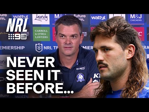 Bulldogs coach perplexed by bizarre rare rule: NRL Presser | NRL on Nine