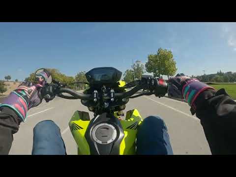 Grom wheelie practice again