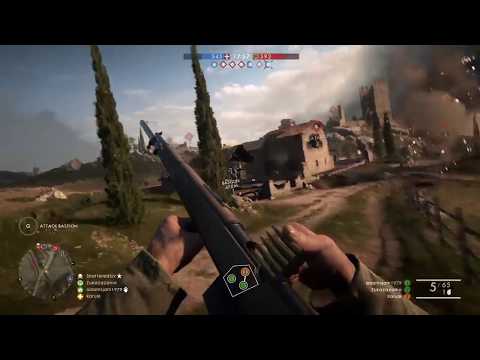 Battlefield 1 downing an airplane with a Mondragón rifle