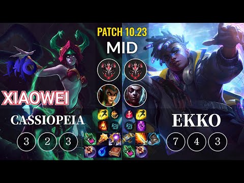 DMO Xiaowei Cassiopeia vs Ekko Mid - KR Patch 10.23