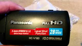 Unboxing & Erster Test - Panasonic HC-V180 EG-K Camcorder (german)