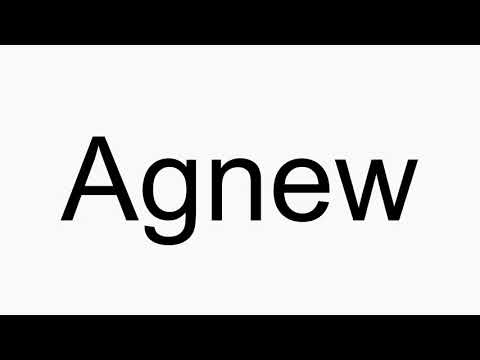 How to pronounce Agnew