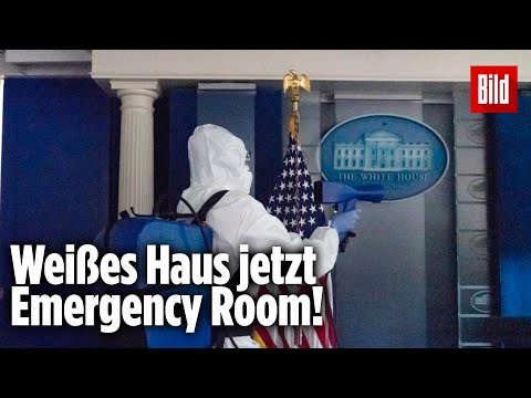 Corona-Angst in Washington: Mitarbeiter desinfizieren das Weiße Haus