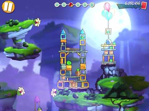Angry birds 2: level 672 (Cobalt Plateaus/ Hamberg)