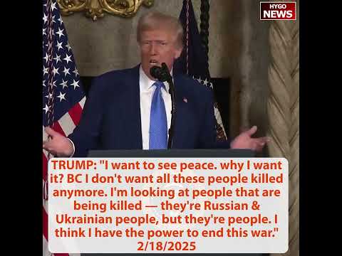 Trump: 'I Think I Have the Power to End This War' -- 'Much More Confident' After Saudi Arabia Talks