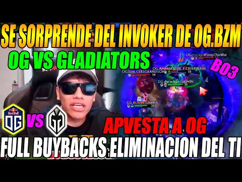 BUTI castea OG vs GAIMIN GLADIATORS 😱 BO3 ELIMINACIÓN del Ti11 se SORPRENDE del INVOKER de OG.BZM