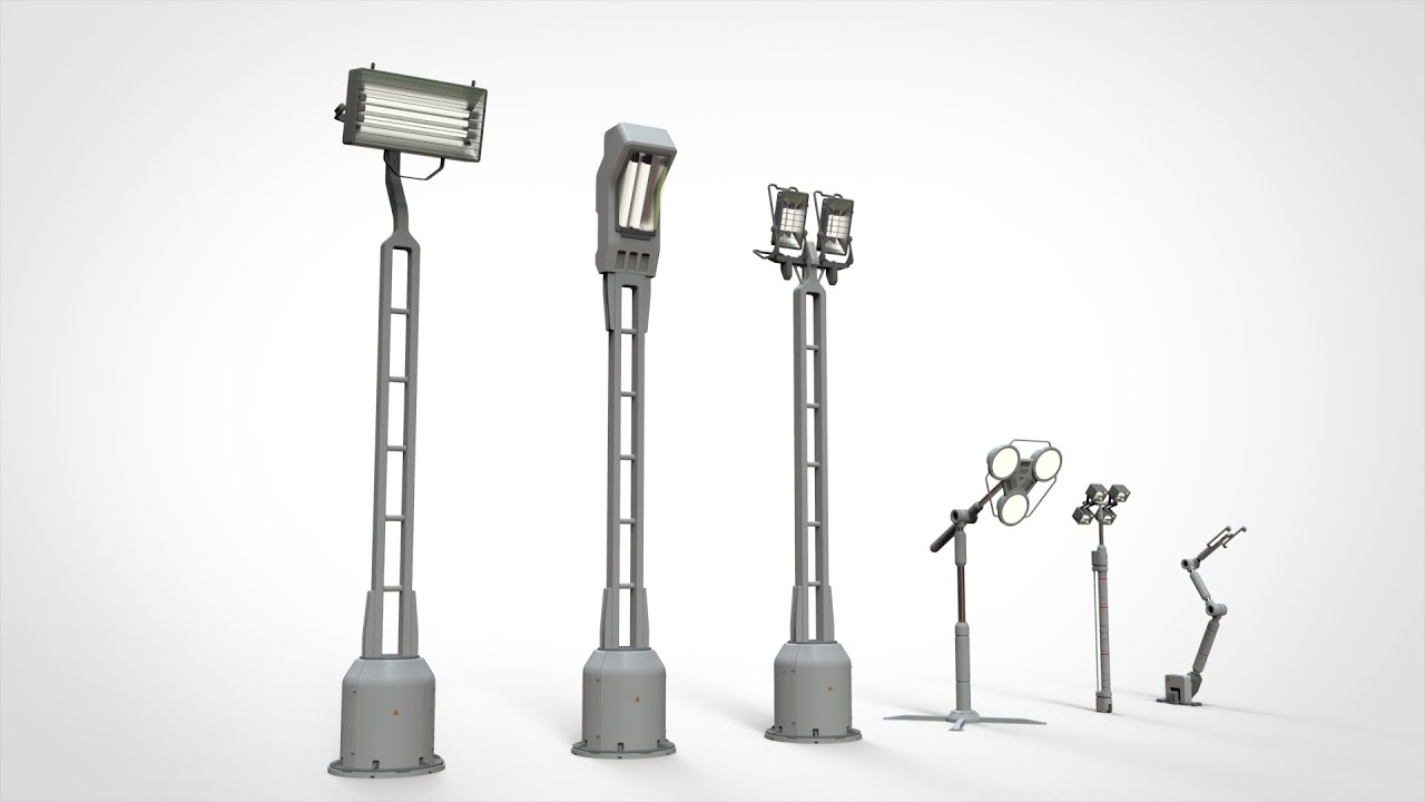 Sci fi lighting 4 3D Model