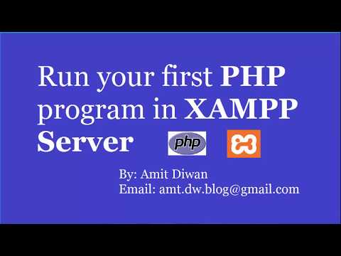 XAMPP: How to run first PHP program in XAMPP Server
