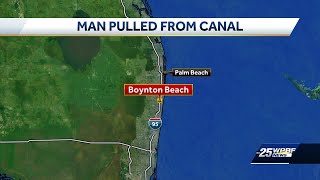 Man pulled from canal in Boynton Beach