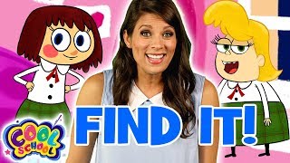 Find The Stepsisters! Cinderella - Story Time with Ms. Booksy | Find It Games | Cool School
