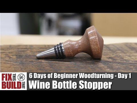 How to Turn a Bottle Stopper | 6 Days of Beginner Woodturning Projects Day 1