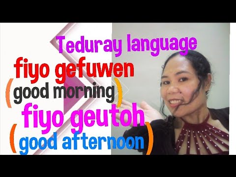 Teduray// Language or Teduray dialect