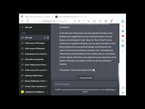 ChatGPT Spirituality ACIM Lesson 280 - What limits can I lay upon God’s Son