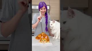 My Cat's Hilarious Reaction to a Cat Cake! (No Animals Harmed)#funnyanimals #cat #funny #stick