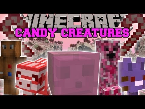PopularMMOs - Minecraft: CANDY CREATURES MOD (A WORLD FILLED WITH CANDY MOBS, BOSSES, AND BLOCKS) Mod Showcase