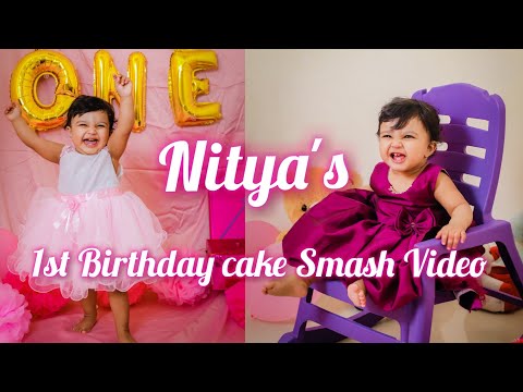 Nitya's 1st Birthday cake Smash| Baby Shoot| Best Baby Shoot video by Shrikant Patil