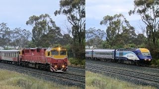 preview picture of video 'V/line & Countrylink Passenger Trains at Broadford - PoathTV Australian Trains & Railways'