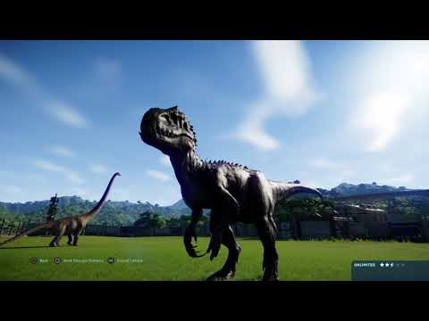 Jurassic World Evolution: (Modified) Mamenchisaurus vs Indominus rex (Strongest possible Sauropod)