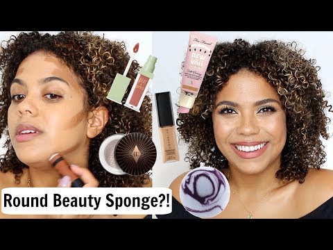 Full Face New Makeup! Too Faced Dew You, Cover FX Power Play Concealer, Cosmic Sponge?? Video
