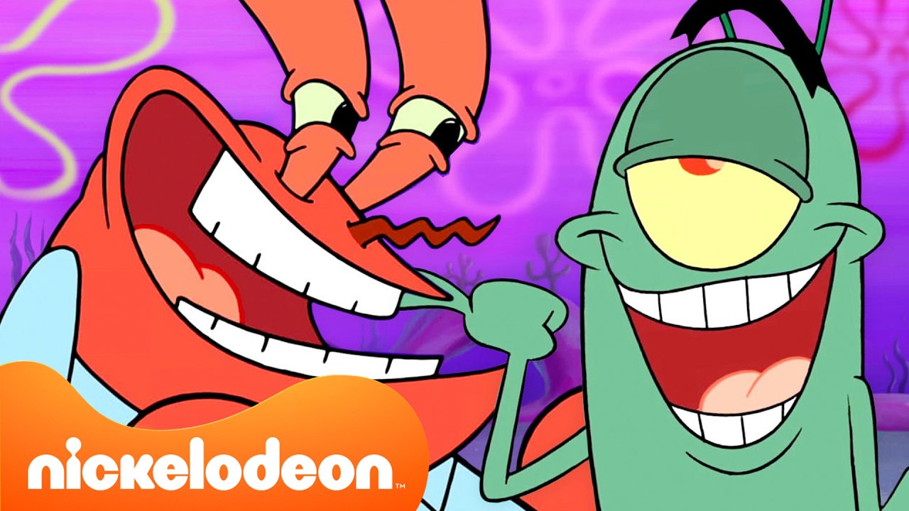 SpongeBob | Momen Tuan Krab & Plankton Musuh Bebuyutan 🦀 | 45 Menit | Nickelodeon Bahasa