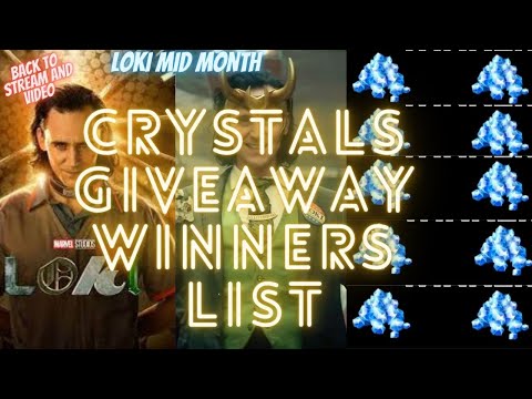 CRYSTAL COUPON  GIVEAWAY RESULTS - WINNERS LIST I AM BACK IN STREAMS / VIDEOS | Marvel Future Fight