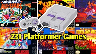 231 Platformer Games for SNES