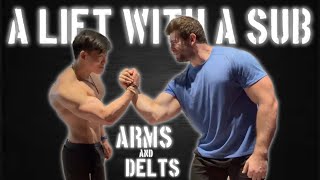 I LIFTED WITH A SUBSCRIBER! (Arms and Delts)