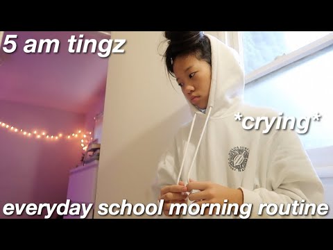 my REAL school morning routine