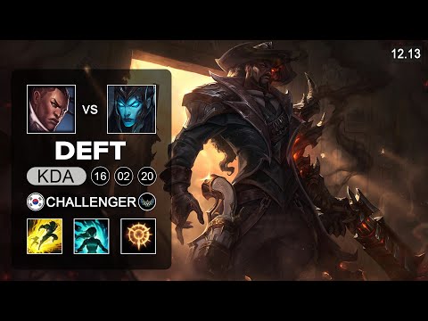Deft vs Teddy - Lucian vs Kalista ADC - KR Challenger - Patch 12.13 Season 12