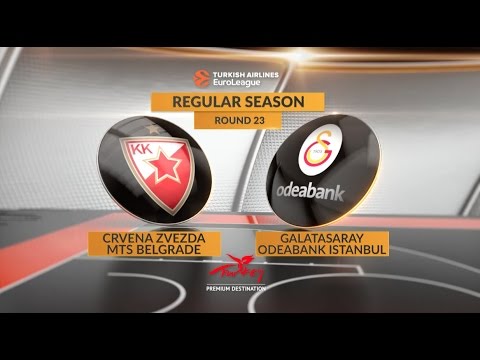 EuroLeague Highlights RS Round 23: Crvena Zvezda mts Belgrade 77-58 Galatasaray Odeabank Istanbul