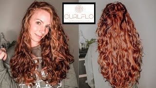 Curl Flo Lemongrass Collection Review and Routine on 2A/2B Wavy Hair // The smell is amazing!!