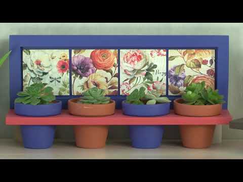 Susana Espindola en ManosalaObraTv 2019 Programa 51 - Macetero decorado con distintas tecnicas