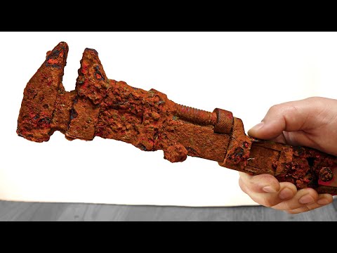 90 Years Underground! Rusted Monkey Wrench Restoration.