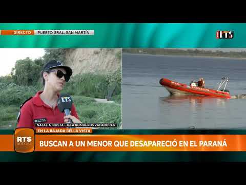PUERTO GENERAL SAN MARTÍN: BUSCAN A UN MENOR DESAPARECIDO EN EL RÍO PARANÁ