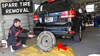 DODGE JOURNEY SPARE TIRE LOCATION AND HOW TO REMOVE SPARE TIRE