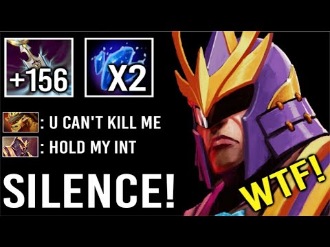 WTF +156 INT STOLE 2x Glaives Silencer vs Fed Bristleback Drow Most Epic Burst DMG Crazy Game Dota 2