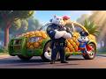 The Kitten S Pineapple Police Car Easy English Listening Story For Beginners A1 A2 Level