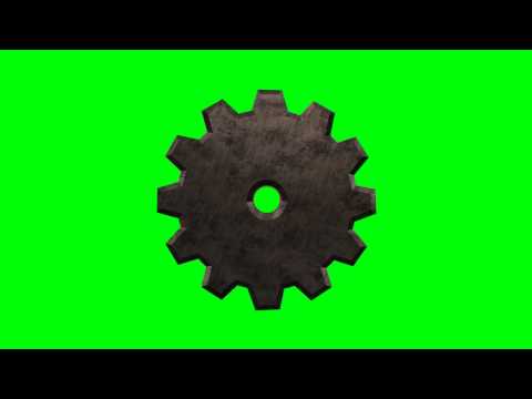 gear rotating in green screen best footage free animated