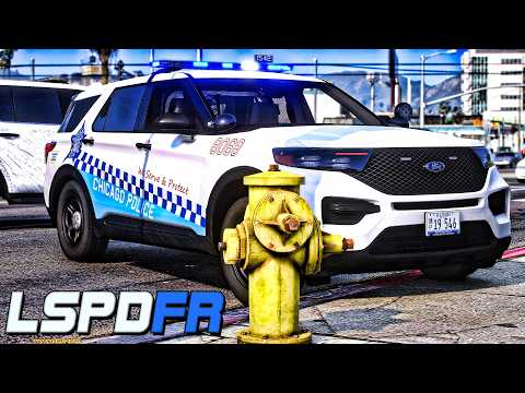 🔥 GTA 5 Mods | Chicago PD Realistic Patrol | Intense Pursuits & City Policing!