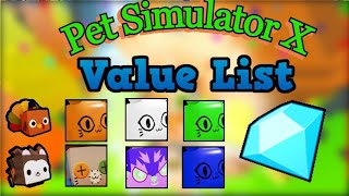 Pet Simulator X Value List | 23 Nov 2022 | Roblox Pet Simulator X Autumn Event Update Value List