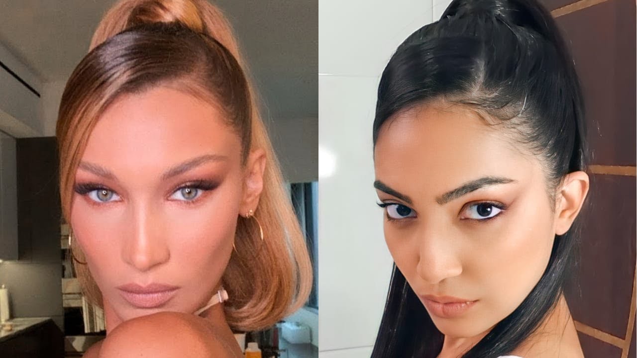 COMO FAZER O RABO DE CAVALO INSPIRADO EM BELLA HADID! (Penteados Fáceis)