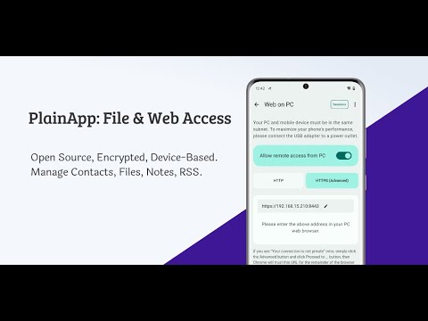 PlainApp: Phone Web Portal
