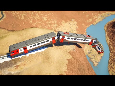 Trains vs Cliff 5 | Brick Rigs