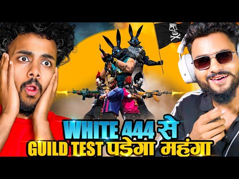 WHITE 444 VS NAYAN 😱 GUILD PLAYER V Badge Streamer Show Me Emote in Lobby आजा White 1 vs 6 में !!😤