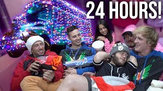 24-HOUR OVERNIGHT CHALLENGE IN THE CHRISTMAS COOL BUS!