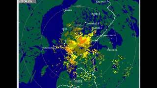 preview picture of video 'Radar Animation of a Strong Thunderstorm in Northern Europe'