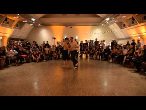  Maria Filali  and  Daniel Andreas Carlsson  are  dancing  to  a  milonga